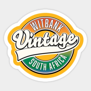 Witbank south africa vintage logo Sticker